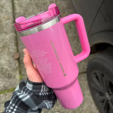 Stanley X Starbucks Limited Edition  Winter Pink Quencher Tumbler 40oz New picture