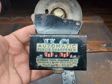 Rare Antique U.S. Automatic Pencil Sharpener APSCO NYC Label 1906 1907  picture