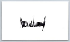 Donald Trump Hand Signed Index Card - Business, Realty Show, President picture