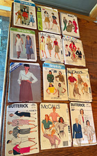 Vintage Women’s Sewing Pattern Lot of 12 various style including culottes/gaucho picture