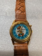 Vintage Lorus Disney Mickey Mouse Indiglo Quartz Men's Watch V671-6050 picture
