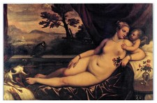 Venus and Cupid by Titian Gallery of Uffizi in Florence Italy Art Postcard picture