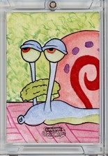 2025 TOPPS CHROME SPONGEBOB 1/1 SKETCH - GARY  (MAKE OFFER) picture