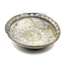 Very Rare Byblos Levantine Carved & Incised Limestone Bowl Bronze Age 2500 BCE picture