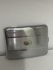 Vintage EAM Silver plated Metal Pocket Cigarette Case Monogram N Made In USA picture