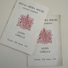 2 x Royal Opera House Covent Garden - 1958 Ballet - AGON GISELLE picture
