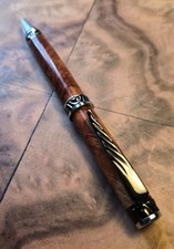 Fat Cat Cigar Pen - Red Amboyna Burl -  & FREE RETURNS picture