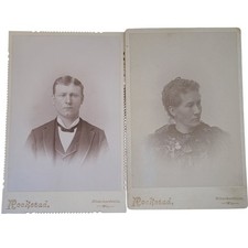 Rockstad Antique Cabinet Card Photos Lot 2 Wisconsin Advertising Victorian picture