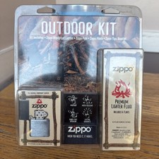 ZIPPO 1998 CAMPFIRE OUTDOOR KIT LIGHTER SEALED N BOX picture