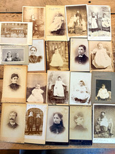 Antique 1800’s Cabinet Card Portrait Photo Lot 20 picture