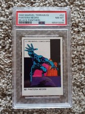 1980 Terrabusi Marvel Coleccion Superheroes #52 Black Panther PSA 8 picture