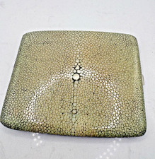 Art Deco Argentan Stingray Skin Shagreen Covered Case Pearl Spine Cluster Real picture