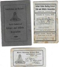 1910 Merrimack Valley Bunting Cricket Club US Schedule Card By-Laws Lowell MA picture