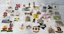 Lot of 44 Vintage Assorted Texas Jaycees Lapel Pins Pinback 80's Buildings State picture
