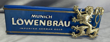 VTG Lowenbrau Imported German Beer Munich Raised Plastic Hang/Stand Sign-PREOWN picture