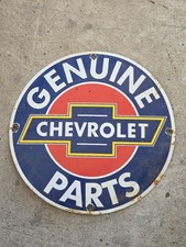 VINTAGE GENUINE CHEVROLET PARTS PORCELAIN SIGN 12