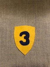 WWII pre war 1930's US Army 3rd Cavalry Division patch wool felt picture