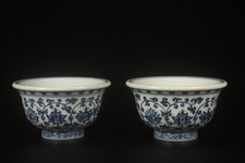 A Pair of Blue and White Cups picture
