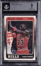1988-89 FLEER #17 MICHAEL JORDAN BGS 9 picture