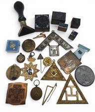 Freemasonry Collection Medals Token Stamps XIX and XXth Freemason  picture