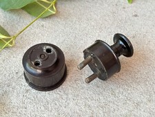 VINTAGE OLD ELECTRIC KAY S TUNION BAKELITE PLUG AND SOCKET MADE IN ENGLAND. picture