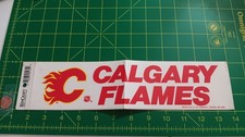 VINTAGE CALGARY FLAMES STICKER DECAL ORIGINAL OLD STOCK SHELF WEAR picture