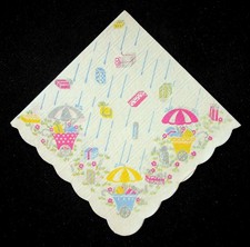 Vintage Easter Gift Shower Paper Napkin Scalloped Edge Collectible Party Decor picture