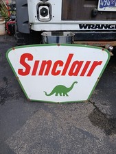 LARGE SINCLAIR 3FT PORCELAIN DSP SIGN GASOLINE MOTOR OIL SERVICE PUMP PETROLIANA picture