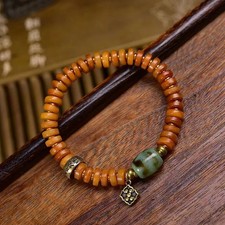 8*2mmTibetan Bracelet Single Loop Tibetan Style Copper Clasp Dzi Bead Accessory picture