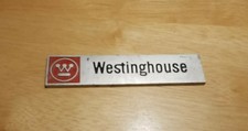 Vintage Westinghouse Cast Metal Name Plate Plaque Advertising Advertisement  picture