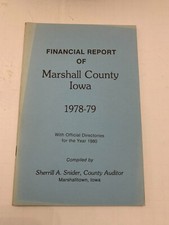 1978-1979 Marshall County Iowa Financial Report picture