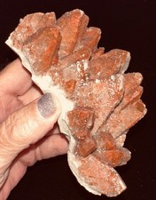 Red Dogtooth Calcite Pyrite Hematite Crystal Mineral Specimen Daye Hubei China picture