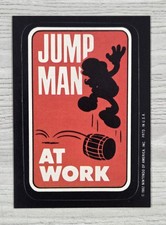 Topps Donkey-Kong Jump Man At Work/Super Mario rookie sticker card 1982 EX+ picture