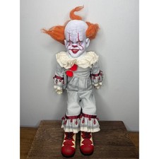 Creepy Clown Doll Pennywise IT Collectible Figure Prop Wooden by JJ Wind Inc 20