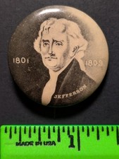 Vintage Circa 1910s? Thomas Jefferson President Pinback Pin picture