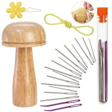 ZOOFOX Darning Mushroom for Socks, Sock Darning Kit with Large Eye Sewing Nee... picture
