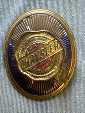 Vintage Chrysler Radiator Badge 1928-1933 Enameled 3D Goldtone Center Original picture