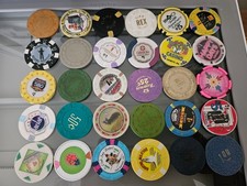 Casino chips lot of 76 chips from places other than Nevada and Atlantic City picture