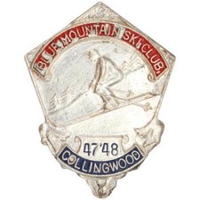 BLUE MOUNTAIN SKI CLUB CANADA COLLINGWOOD VTG ANTIQUE 1947-48 MEDALLION MEDAL picture