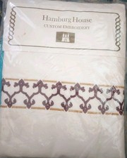 VTG Hamburg House Flat Sheet Double Wamsutta Elite 100% Combed Pima Cotton USA  picture