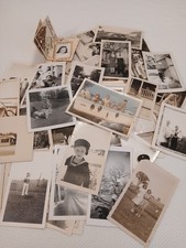 Vintage Ephemera Old B &W Photos Mixed Lot 60+ Pc Automobile Military Family  picture