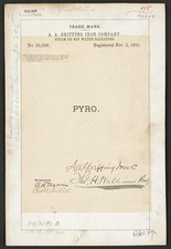 Photo:A A Griffing Iron Co PYRO Radiators Trademark 1891 Steam Hot Water picture