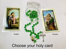 Rosary To Saint Joseph Green Beads, Rosario Al Señor San Jose Verde picture
