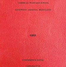 1941 Chemical Warfare School Edgewood Arsenal Conference Notes Maryland RARE A2 picture