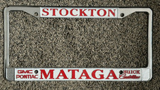Vintage Stockton, Ca BUICK PONTIAC CADILLAC GM Car Dealer LICENSE PLATE FRAME picture