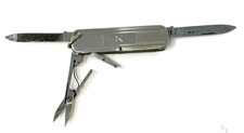 Vintage B&B Italy Gentlemans Pocket Knife File & Scissors Monogram K + Case picture