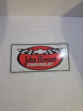 Vintage John Hiester Chevrolet DEALER License Plate NC Chevy Tag North Carolina picture