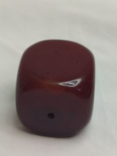 Vintage German Faturan Cherry Amber Cube Bead 32g 32mm picture