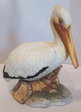 Lefton China White Pelican Figurine 1984 Porcelain Bird Statue 07216 Vintage picture