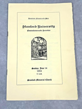 1953 Stanford University Baccalaureate Service Program Memorial Church Graduatio picture